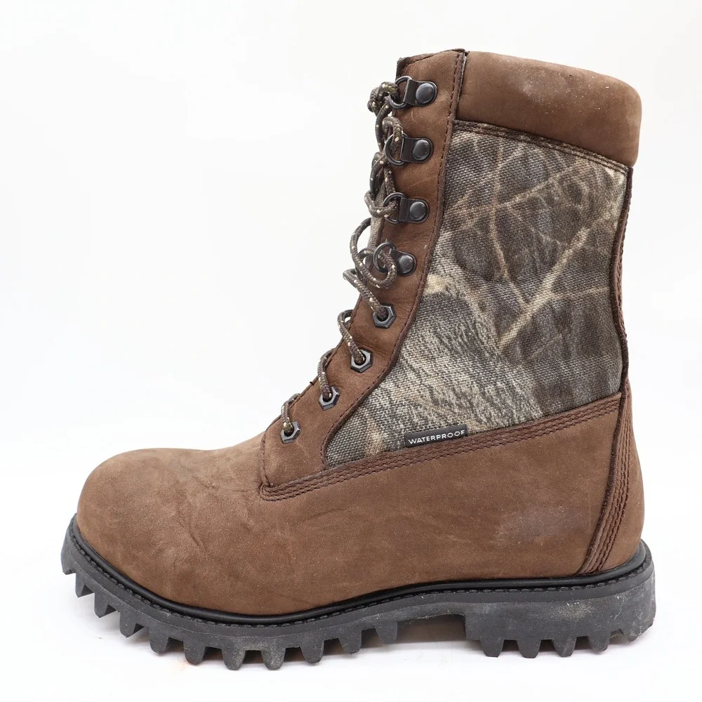 Browning 30300 Hunting Boots Mens 8 Coffee Camo Leather Waterproof New